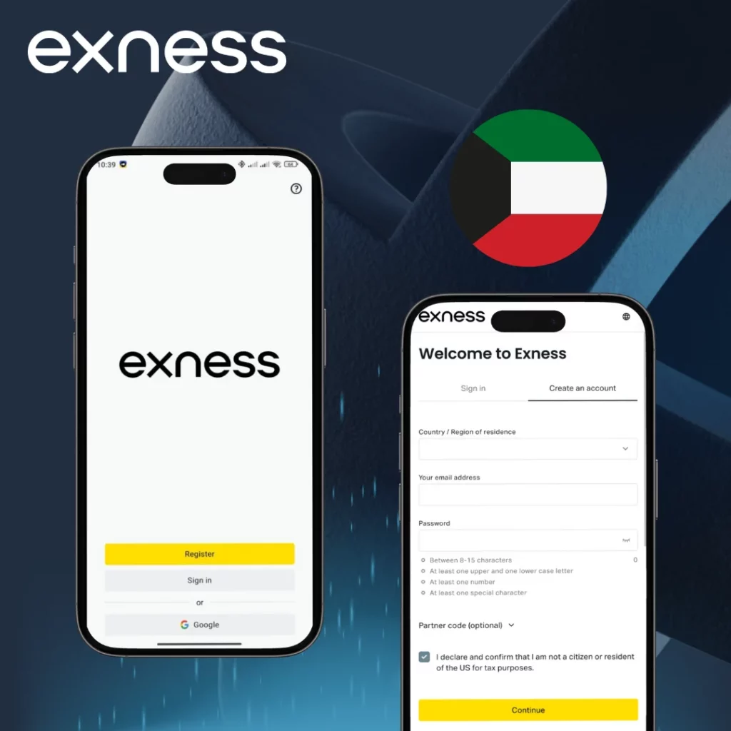 How to Register a Trading Account on the Exness App KW