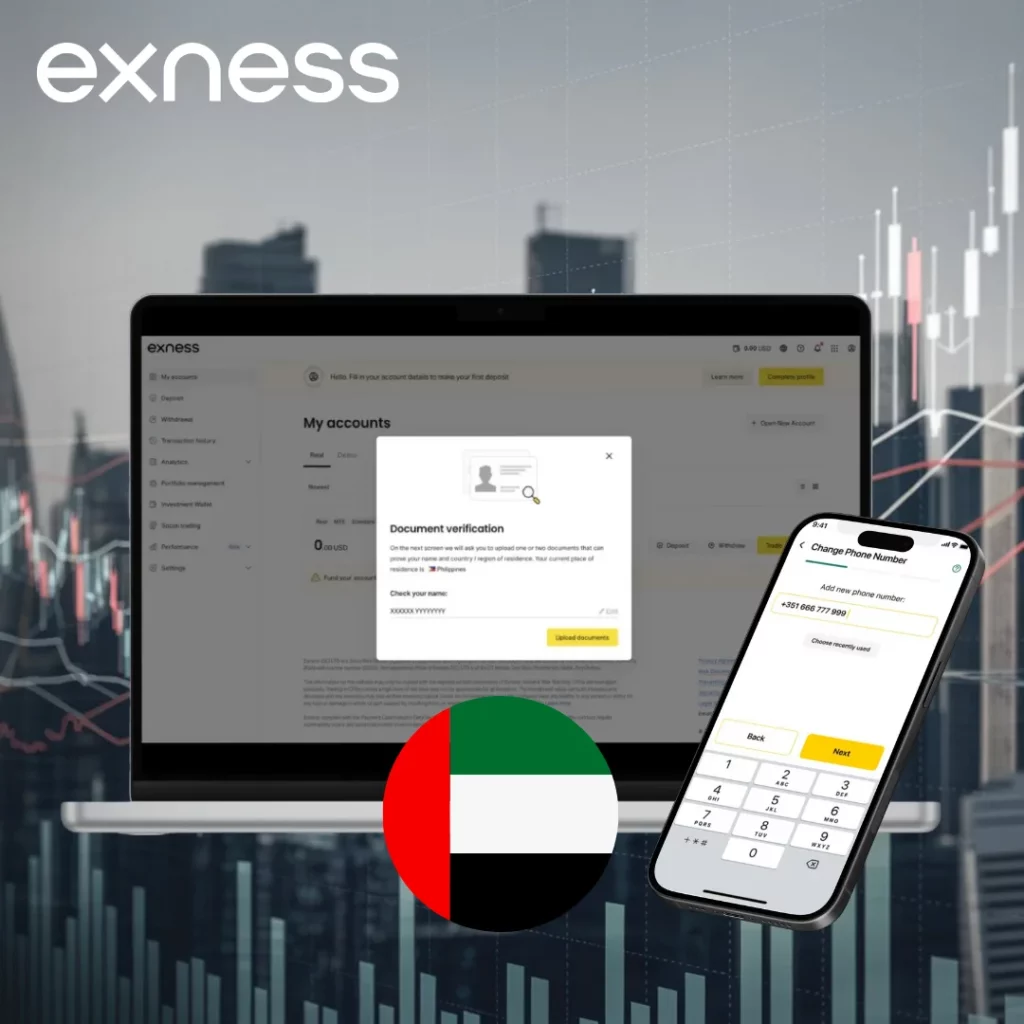 Exness app Verification account in the UAE