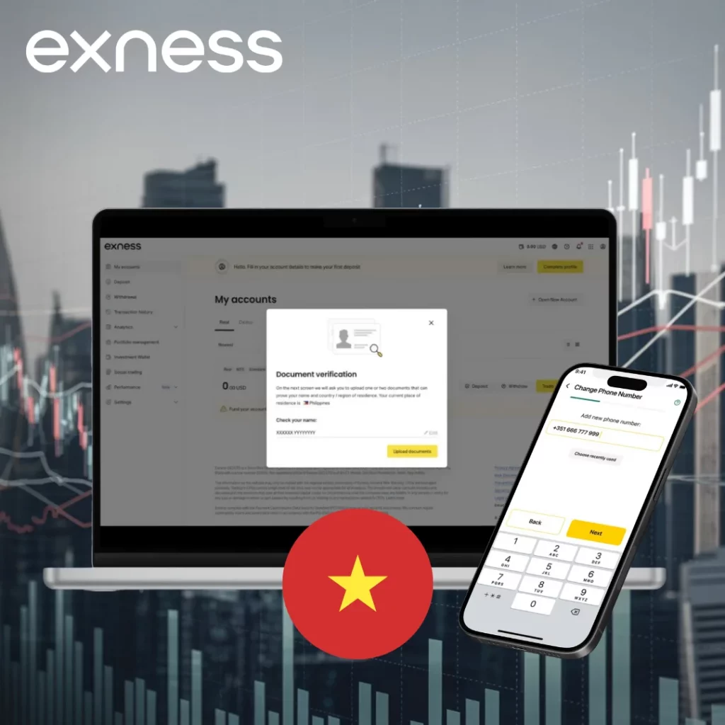 verify your account in the Exness app in Vietnam