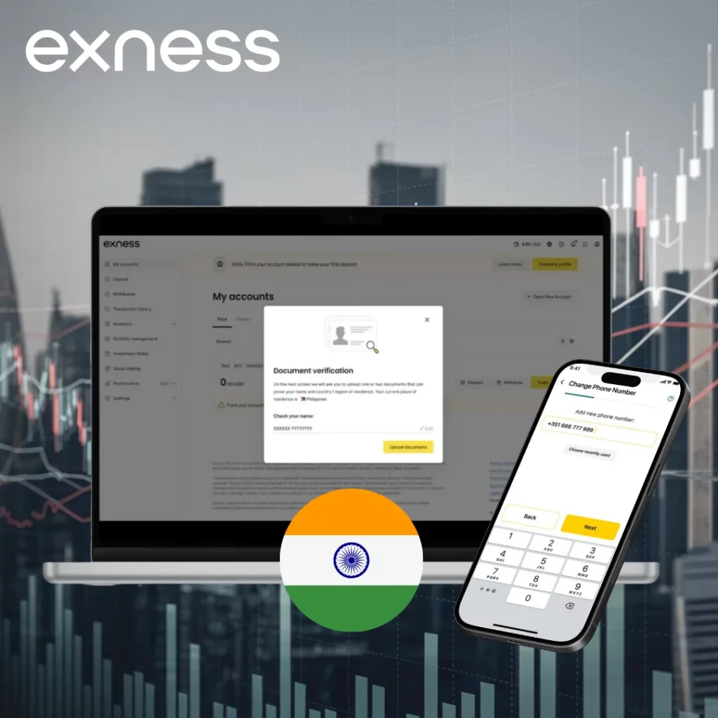 Exness Account Verification in the App in India